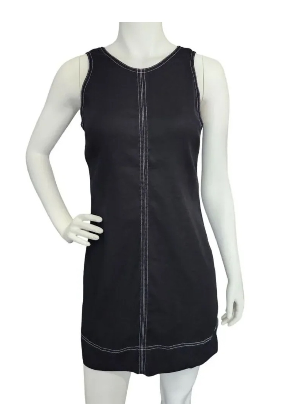 Tommy Bahama Palm-A-Dora Black Linen Blend Dress